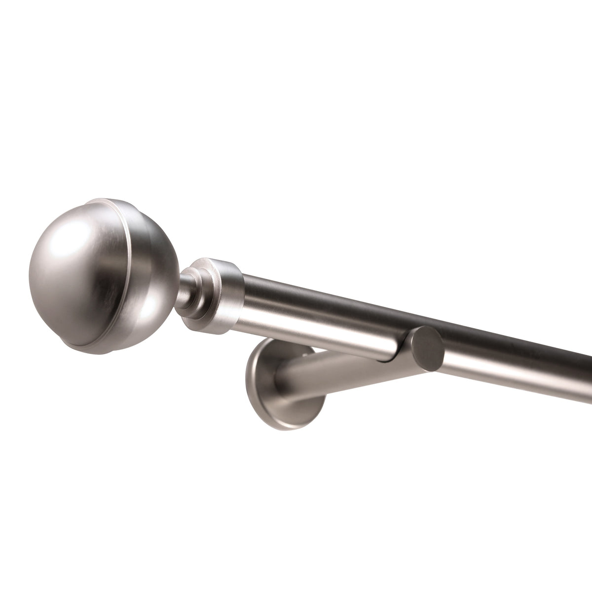 Gardinenstange Style 25mm Edelstahl-optik mit Kugel