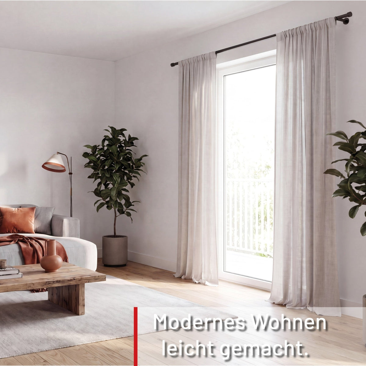 Custom-made curtain rod 25mm 1-track black matt with cap - Style series