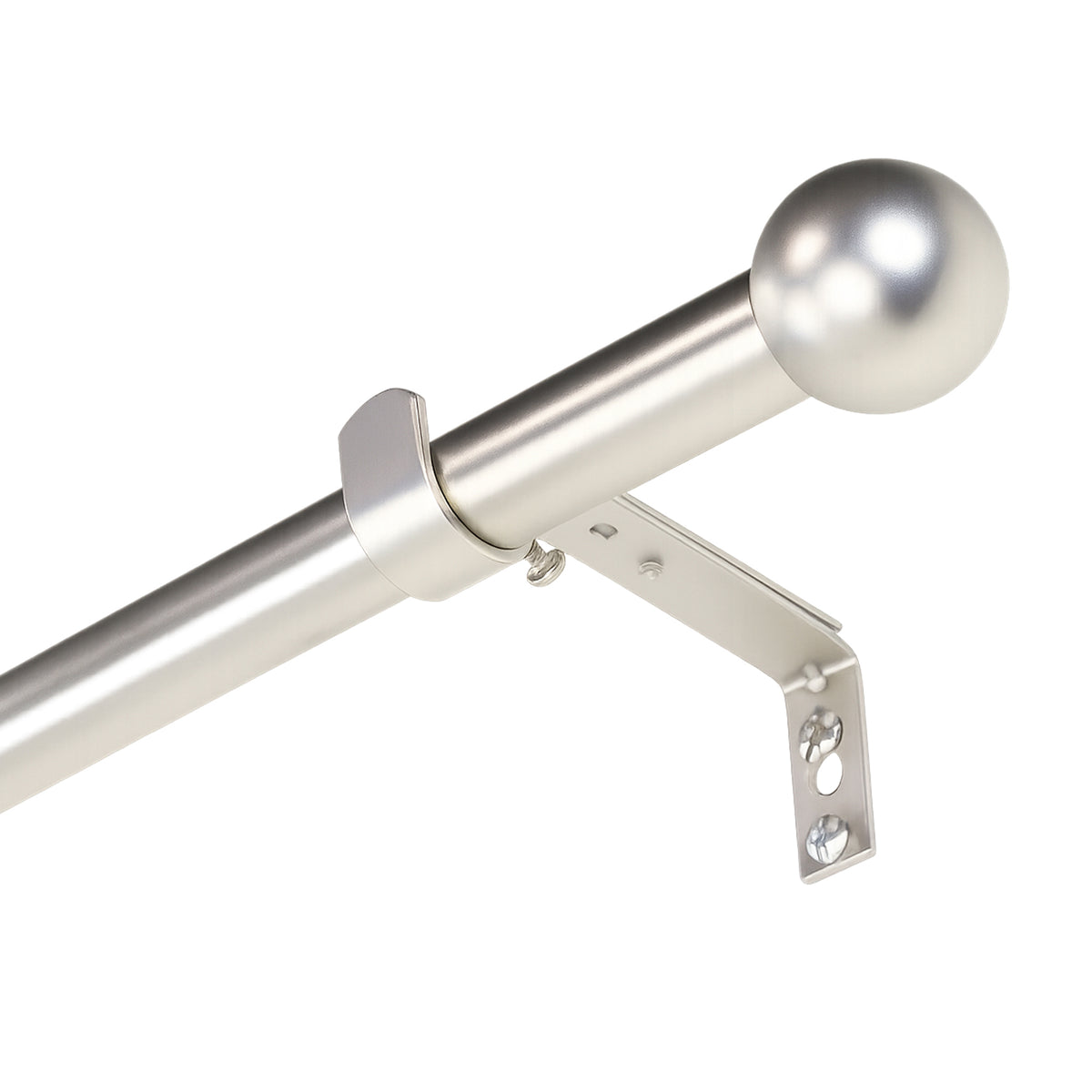 Curtain rod extendable Flexa stainless steel look end piece cap 16/19mm