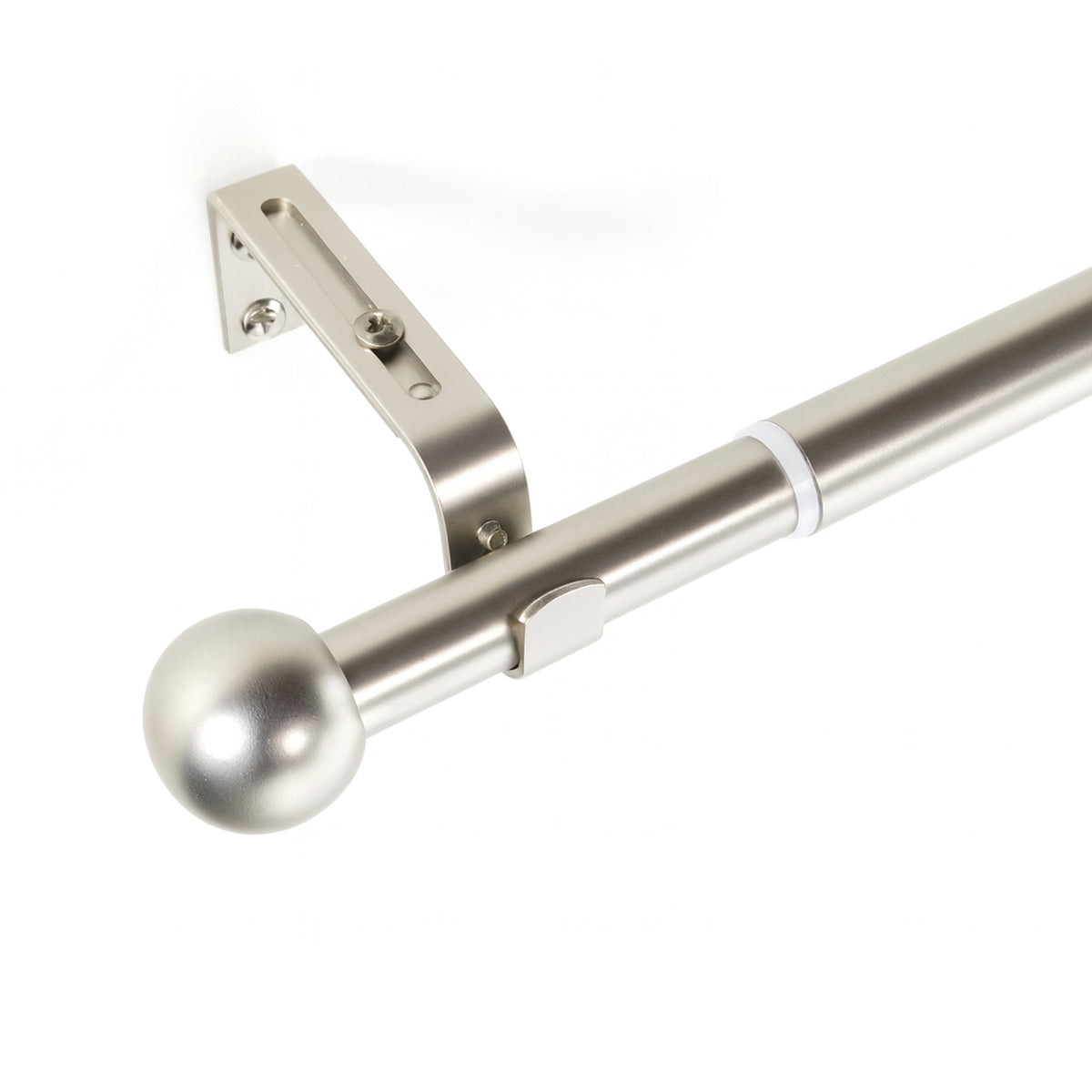 Curtain rod extendable Flexa stainless steel look end piece cap 16/19mm