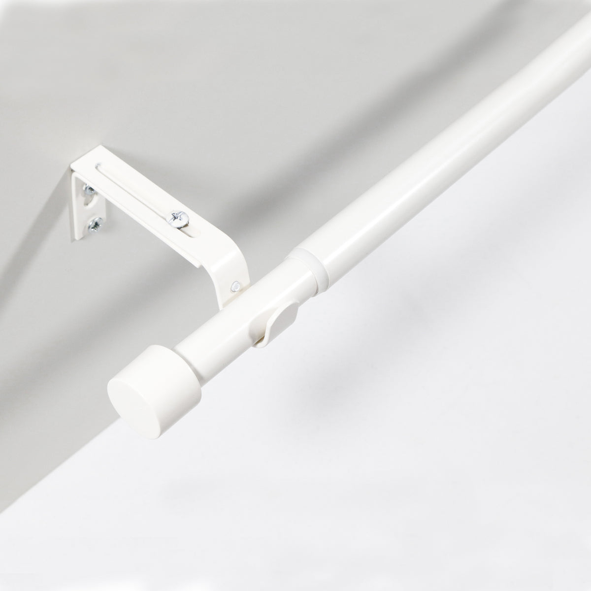 Gardinenstange ausziehbar Flexa Weiß-matt Endstück Kappe 16/19mm 160-300cm