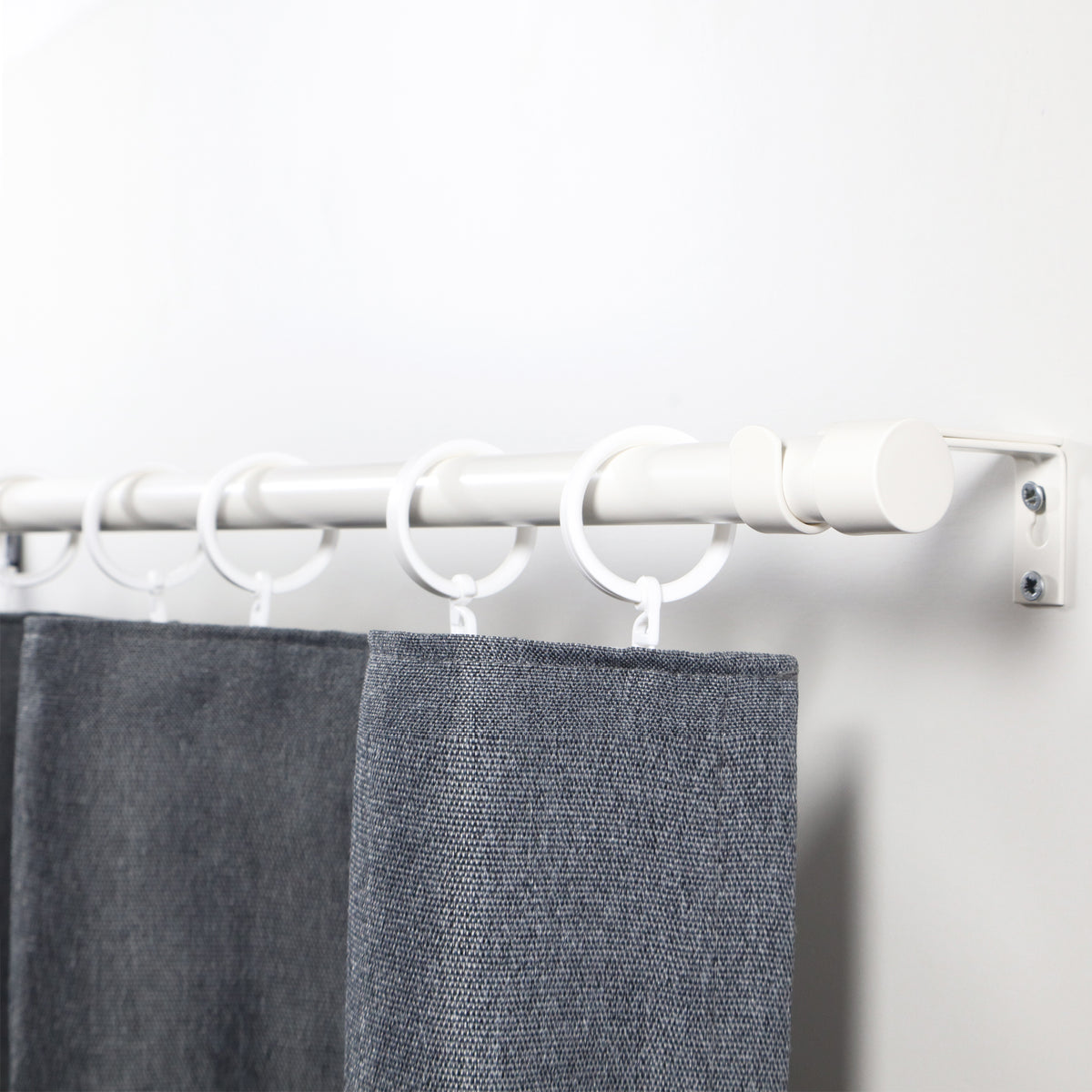 Gardinenstange ausziehbar Flexa Weiß-matt Endstück Kappe 16/19mm