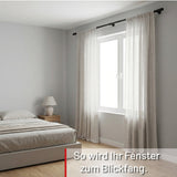 Curtain rod style black matt end piece cylinder 25mm