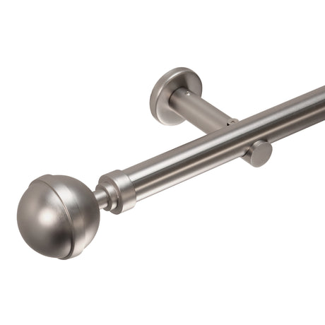 Gardinenstange Style 25mm Edelstahl-optik mit Kugel