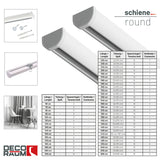 Gardinenschiene Innenlauf Round Weiß
