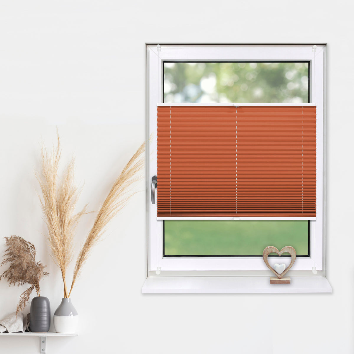 Klemmfix-Plissee blickdicht – ohne Bohren