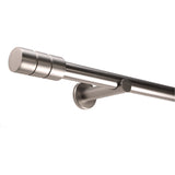 Gardinenstange auf Maß 25mm 1-läufig Edelstahl-optik mit Zylinder - Serie Style