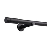 Curtain rod style black matt end piece cylinder 25mm
