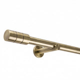Custom-made curtain rod 25mm 1-track stainless steel look with cylinder - Style series