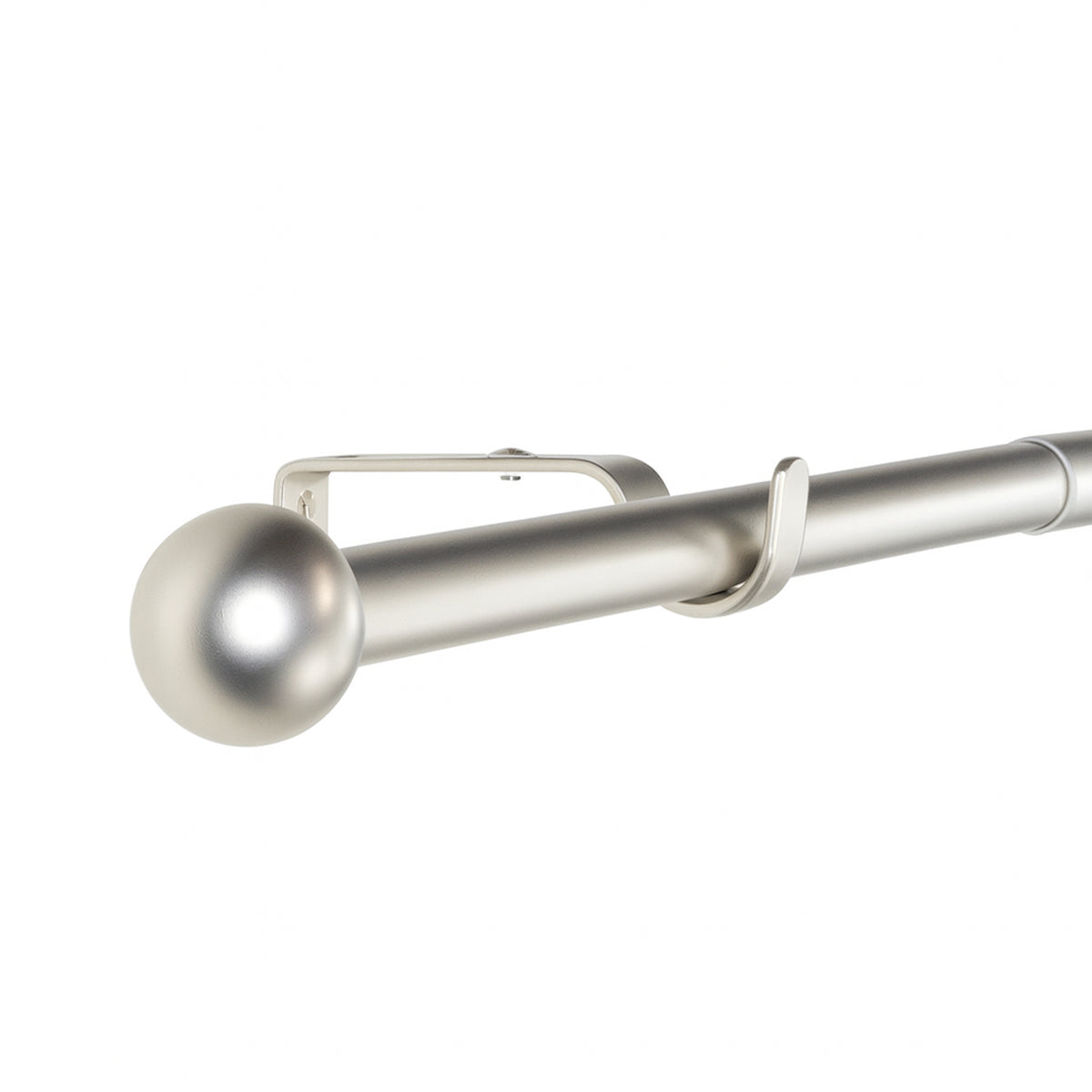 Curtain rod extendable Flexa stainless steel look end piece cap 16/19mm