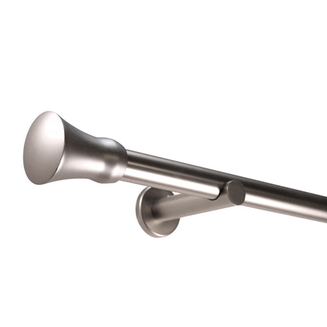 Gardinenstange Style 25mm Edelstahl-optik mit Kegel