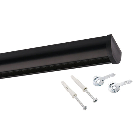 Gardinenschiene Innenlauf Round Schwarz
