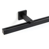 Gardinenschiene Innenlauf auf Maß 1-läufig Schwarz - Serie Cube