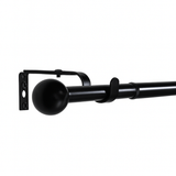 Curtain rod extendable Flexa black matt end piece cap 16/19mm