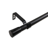 Curtain rod 19mm 1-track black with cone complete set - Liya series