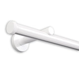 Gardinenstange Innenlauf Modern 20mm Weiß mit Kappe