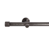 Custom-made curtain rod 25mm 1-track black matt with cap - Style series