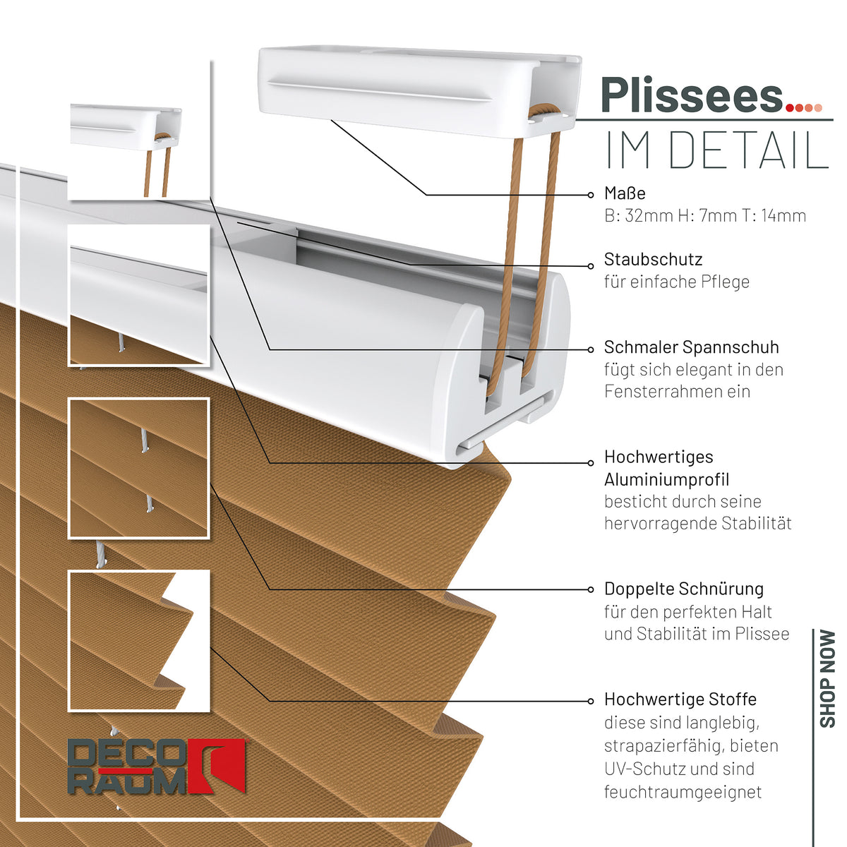 Plissee Basic Thermo nach Maß