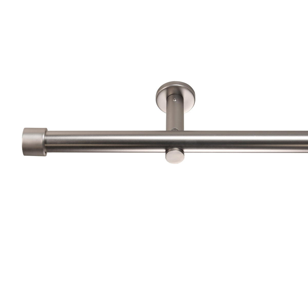 Style tringle à rideau en aspect inox embout 25mm