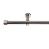 Style tringle à rideau en aspect inox embout 25mm