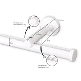 Gardinenstange Innenlauf Modern 20mm Weiß mit Kappe