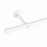 Custom-made curtain rod 25mm 1-track black matt with cap - Style series