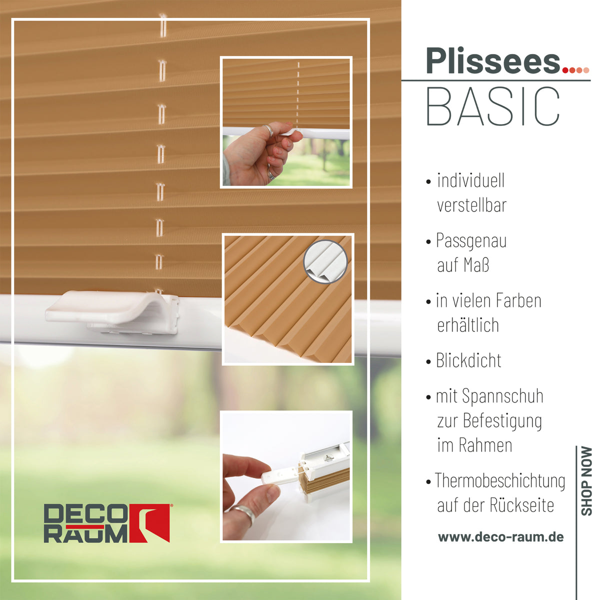 Plissee Basic Thermo nach Maß