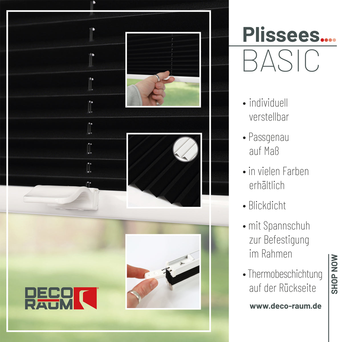 Plissee Basic Thermo nach Maß