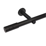 Curtain rod style black matt end piece cylinder 25mm