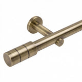 Custom-made curtain rod 25mm 1-track stainless steel look with cylinder - Style series