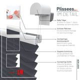 Klemmfix-Plissee blickdicht – ohne Bohren