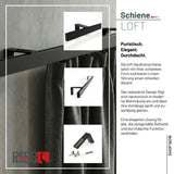 Gardinenschiene Innenlauf auf Maß 1-läufig Schwarz - Serie Loft