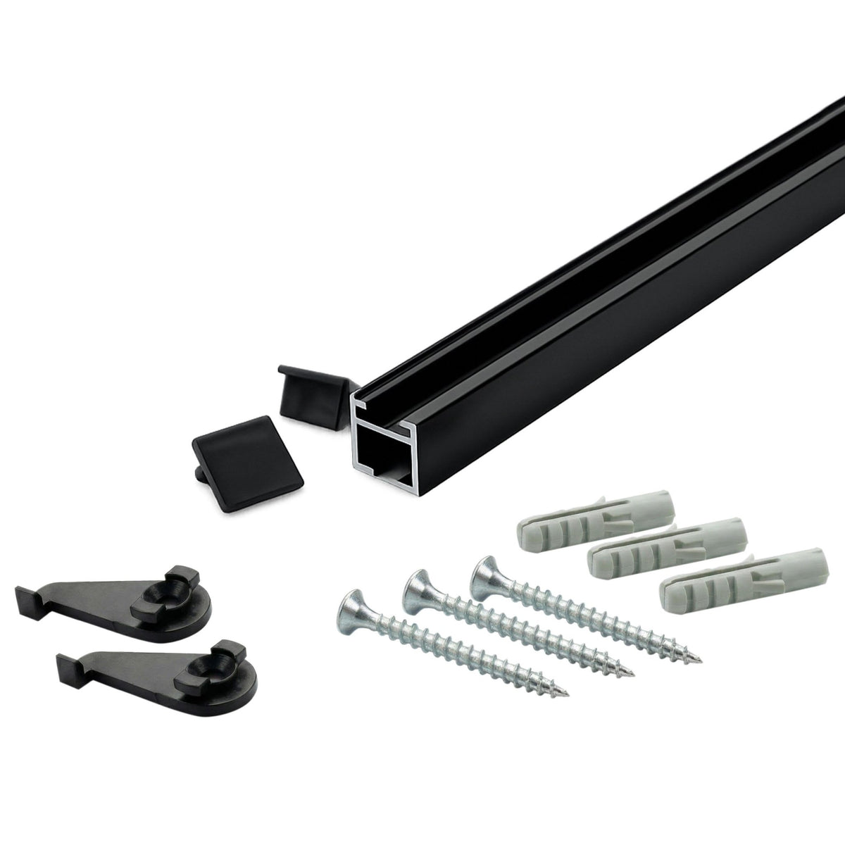Tringle à rideaux Carré Noir