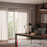 Custom-made curtain rod 25mm 1-track black matt with cap - Style series