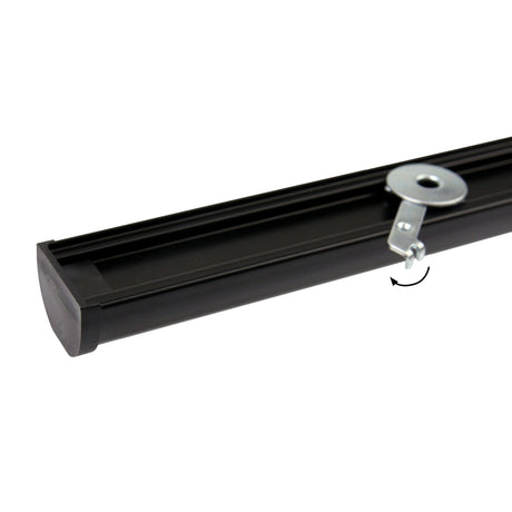Gardinenschiene Innenlauf Round Schwarz
