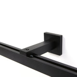 Gardinenschiene Innenlauf auf Maß 1-läufig Schwarz - Serie Cube