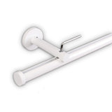 Gardinenstange Innenlauf Modern 20mm Weiß mit Kappe