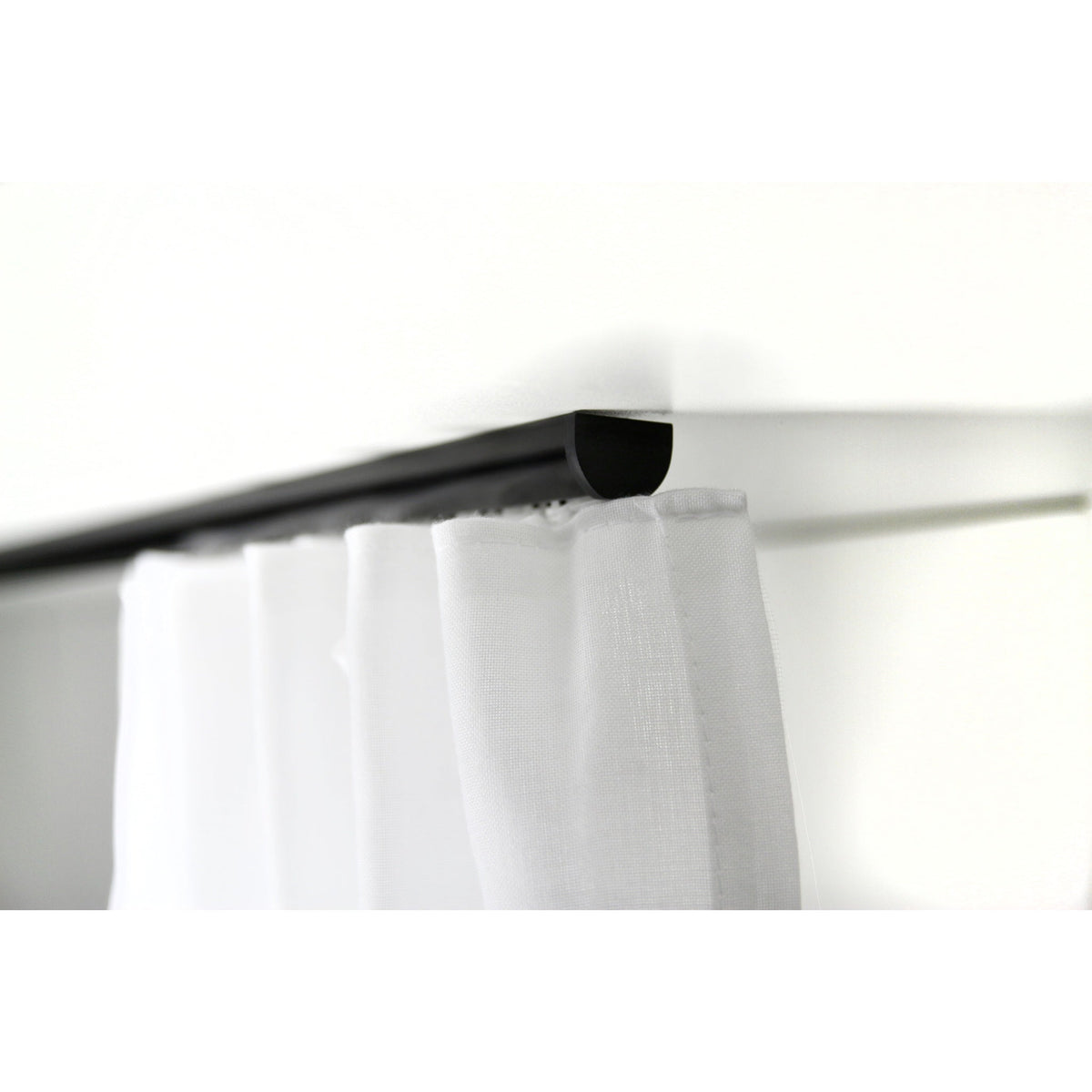 Gardinenschiene Innenlauf Round Schwarz