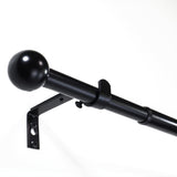 Curtain rod extendable Flexa black matt end piece cap 16/19mm
