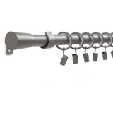 Curtain rod 19mm 1-track grey with cone complete set - Liya series