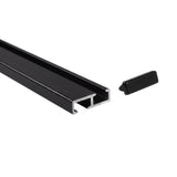 Gardinenschiene Innenlauf auf Maß 1-läufig Schwarz - Serie Minimal