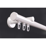 Gardinenstange Innenlauf Modern 20mm Weiß mit Kappe