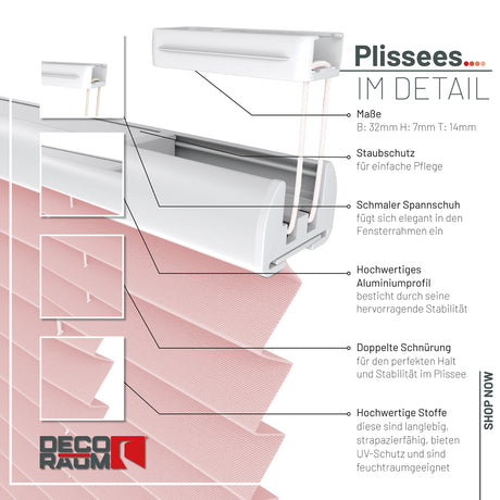 Plissee Basic Blickdicht nach Maß