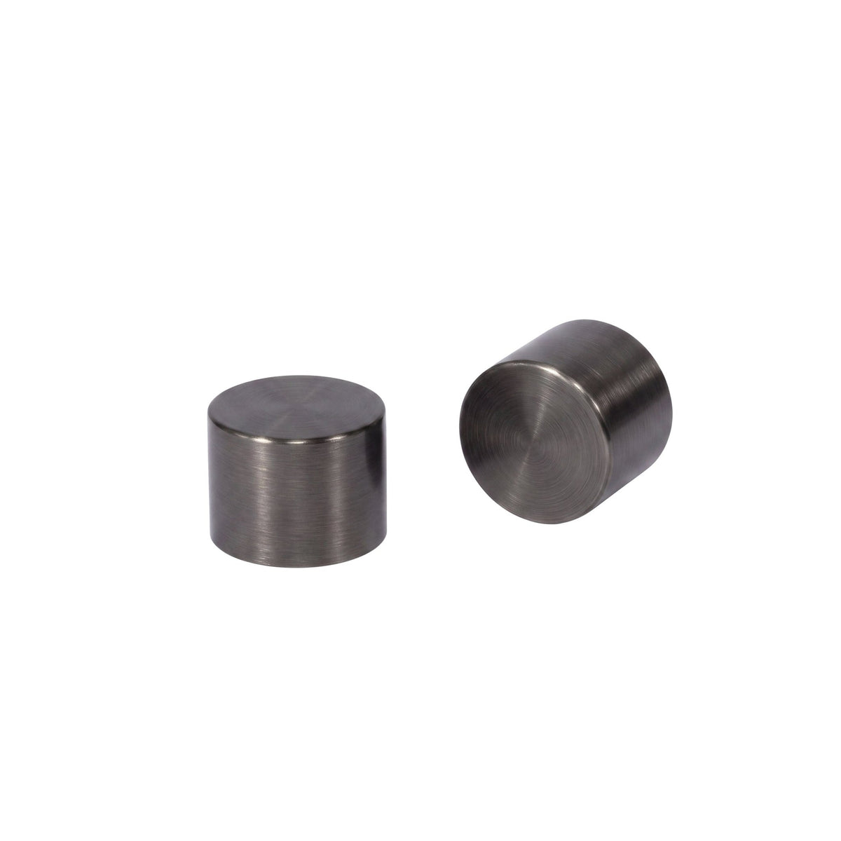 Custom-made curtain rod 25mm 1-track black matt with cap - Style series