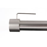 Style tringle à rideau en aspect inox embout 25mm