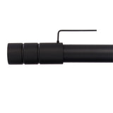 Curtain rod style black matt end piece cylinder 25mm