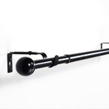 Curtain rod extendable Flexa black matt end piece cap 16/19mm
