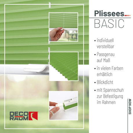 Plissee Basic Blickdicht nach Maß