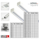 Curtain rail inner track made to measure 1-track white - Series Square