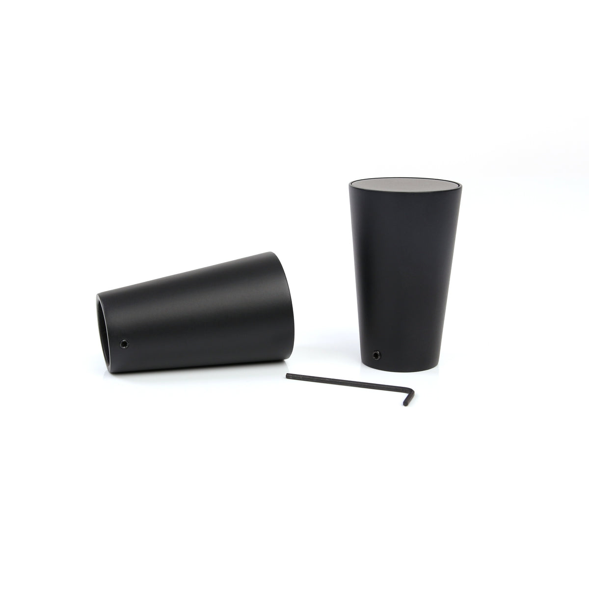 Gardinenstange Style 25mm Schwarz mit Kegel
